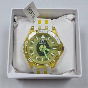 Invicta Subaqua Watch White Yellow Gold Diver 100M Quartz Silicone Strap New/Box